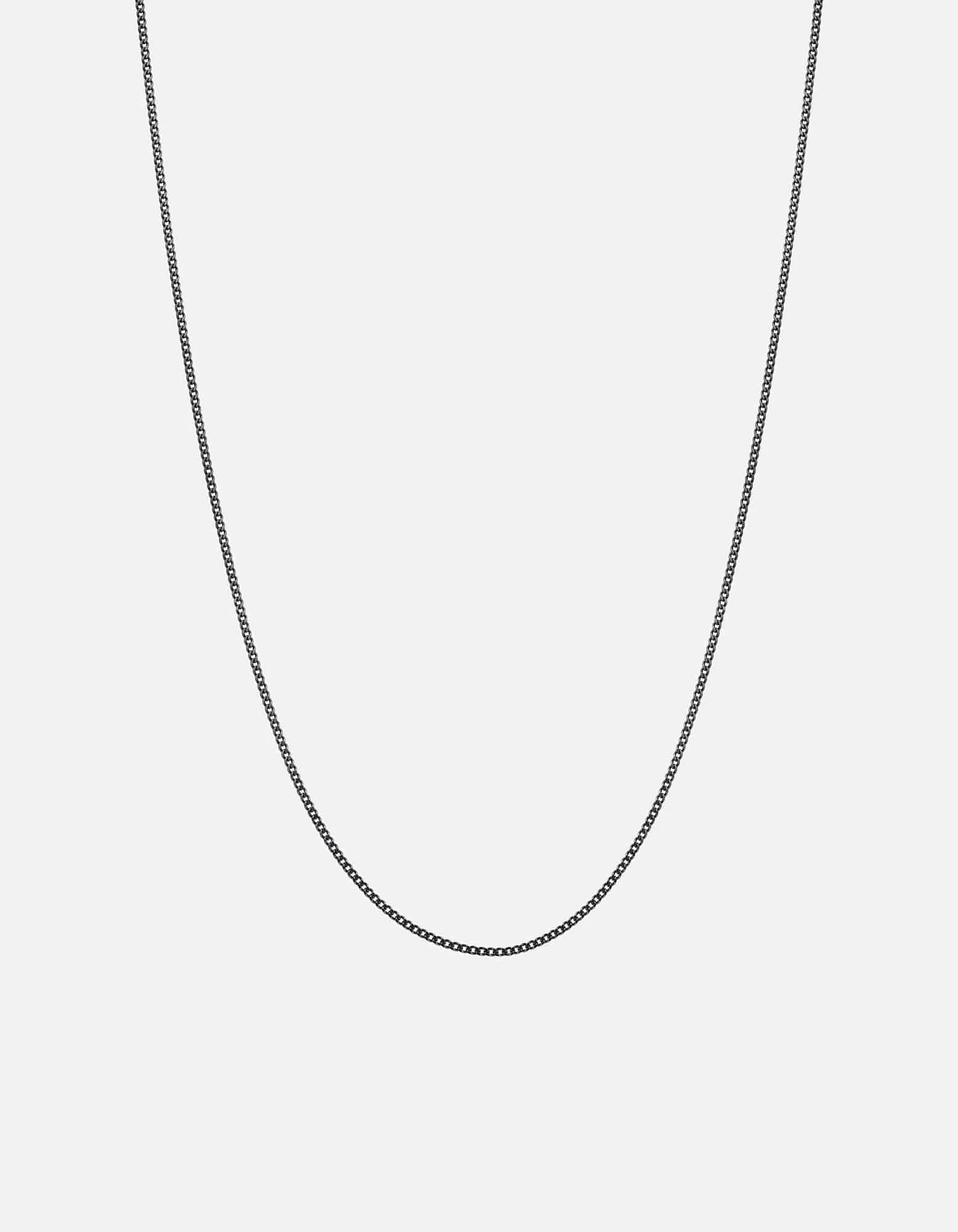 1.3mm Cuban Chain Necklace, Sterling Silver