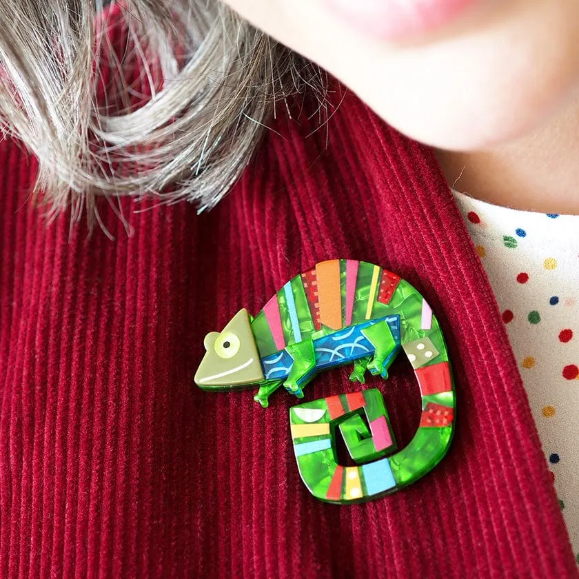 A Chameleon Named Pop Brooch