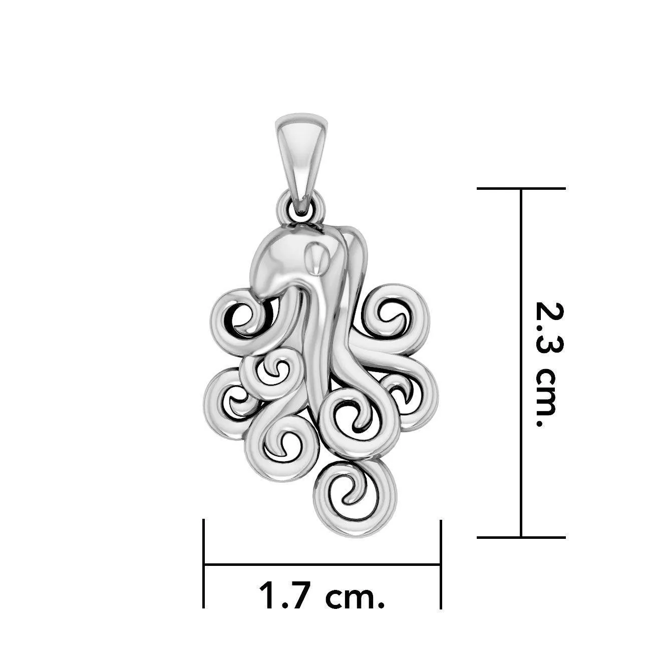 A mystical flexibility ~ Sterling Silver Octopus Pendant Jewelry TP1706