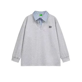 AG Japanese Fake Two Piece AG Logo Polo