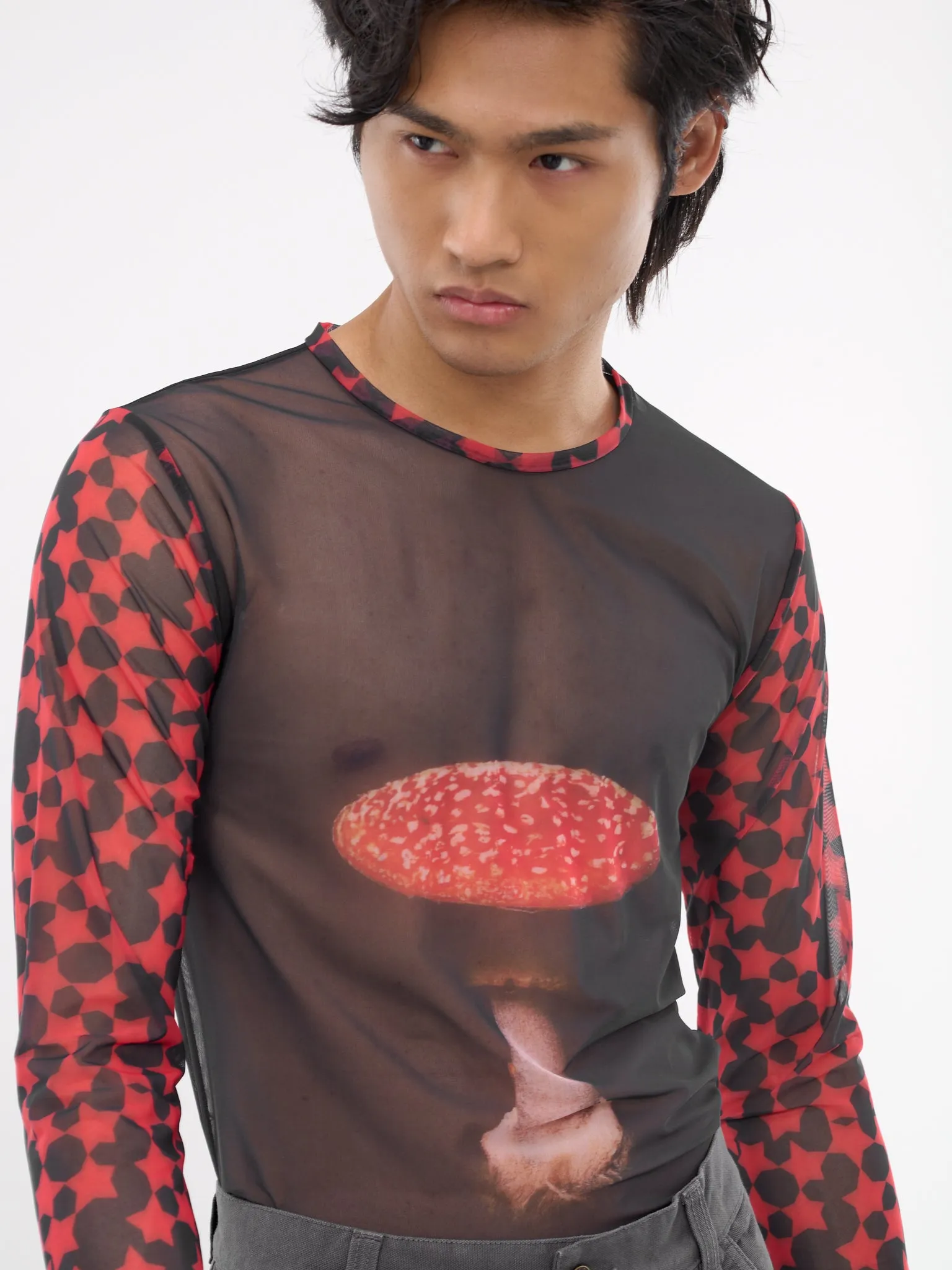 AI Mushrooms & Stars Tee (SS-X0024-23-03-BLACK)