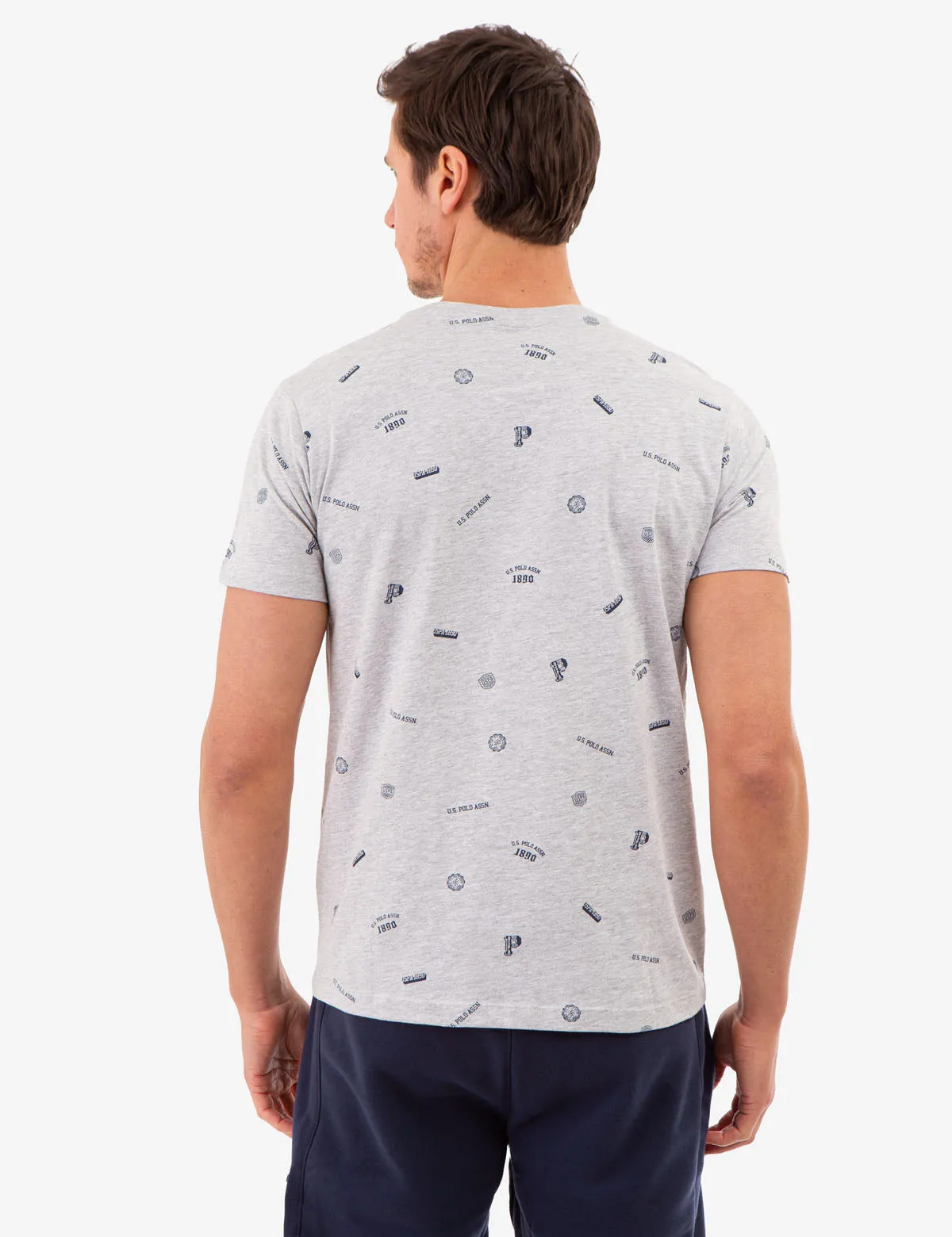 ALLOVER USPA PRINT T-SHIRT WITH CHEST POCKET