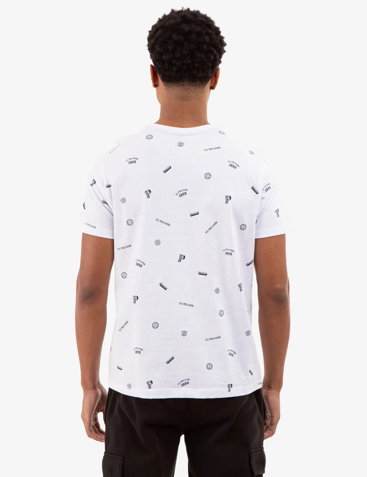 ALLOVER USPA PRINT T-SHIRT WITH CHEST POCKET