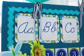 Alphabet Letters - Cursive | Frogs | UPRINT | Schoolgirl Style