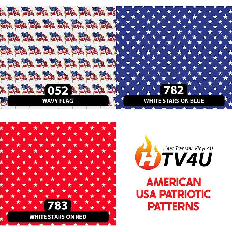 American Themed Puff Patterned HTV (18.5" x 12")