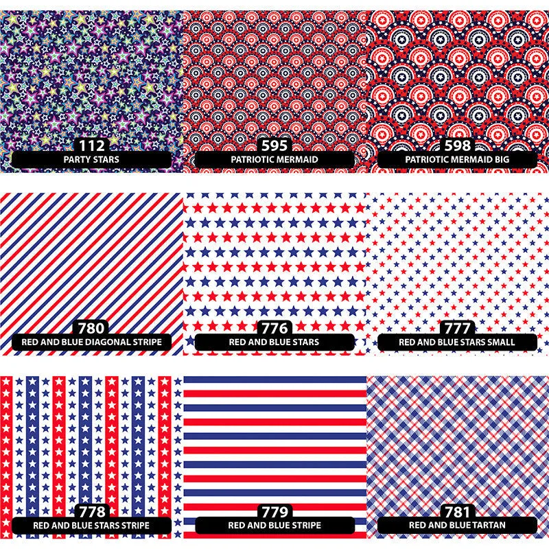 American Themed Puff Patterned HTV (18.5" x 12")