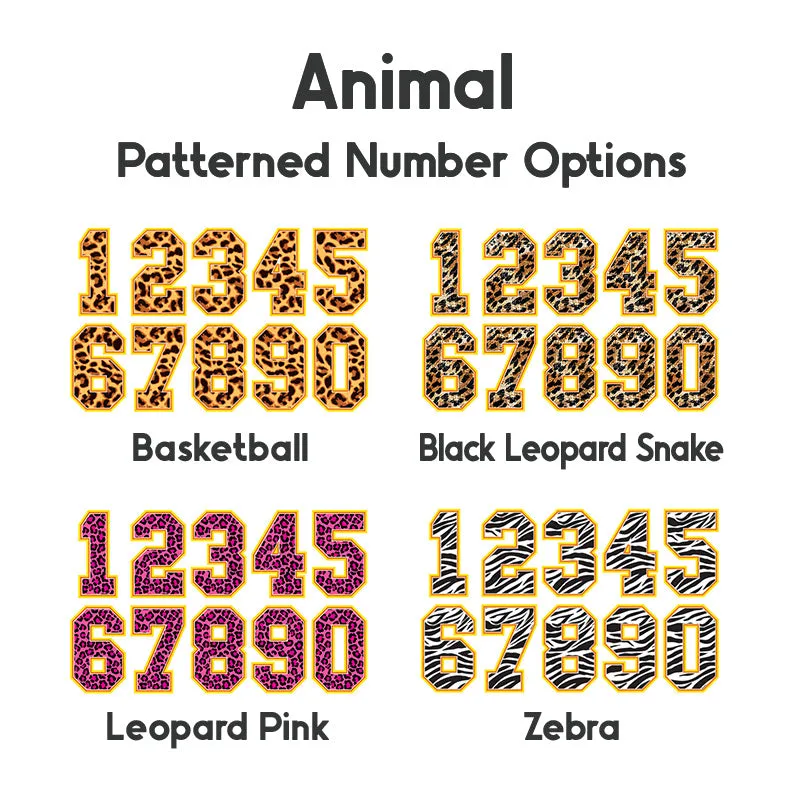 Animal Patterned Number Print and Cut HTV