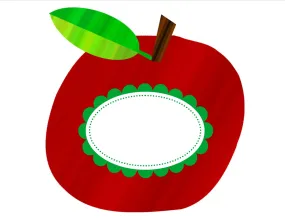 Apple Cut Outs | Primary Apple | UPRINT | Schoolgirl Style