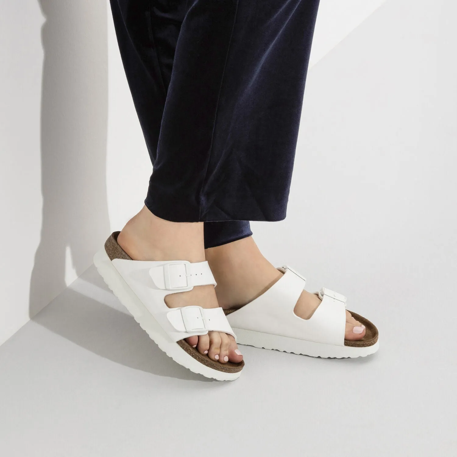 Arizona Platform Vegan in White from Birkenstock