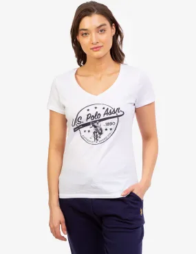 ATHLETIC LOGO V-NECK T-SHIRT