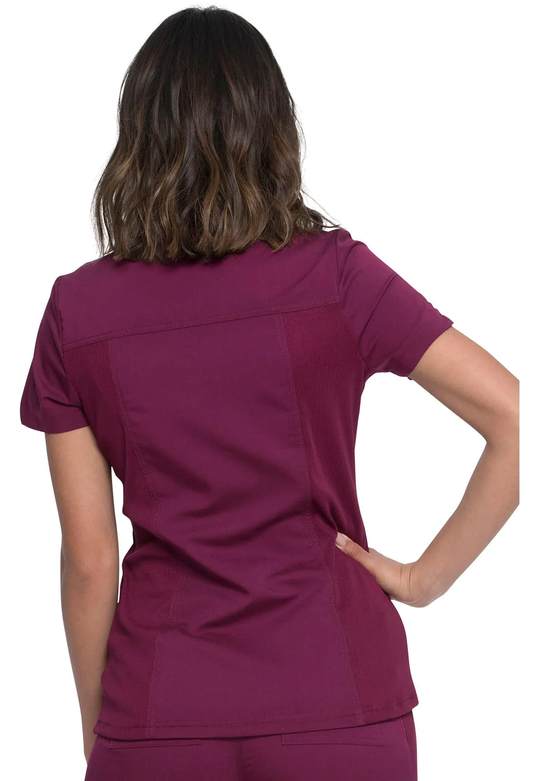 Balance - Women's Mock Wrap Solid Scrub Top