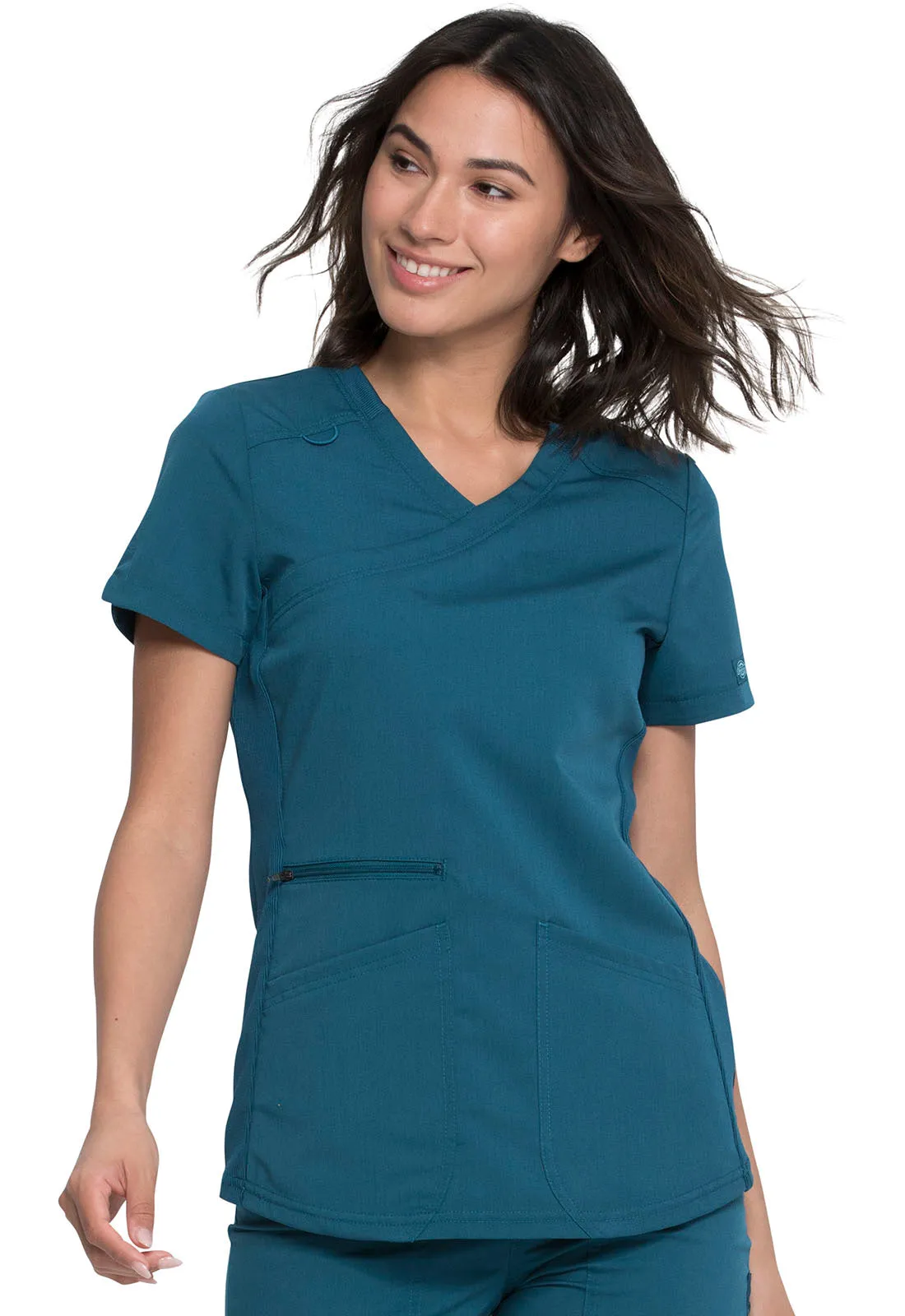 Balance - Women's Mock Wrap Solid Scrub Top