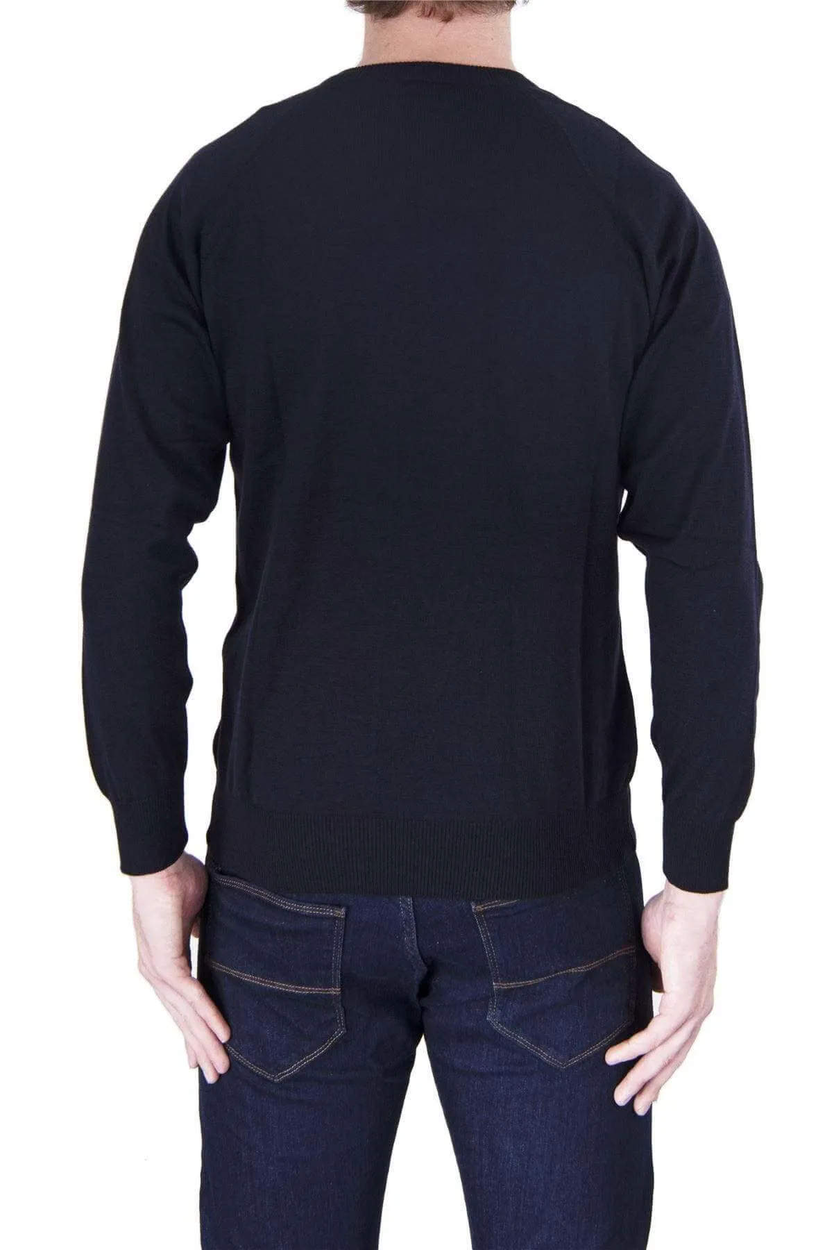 Balmoral Men V-Neck Long Sleeve Cotton Blend Jumper