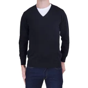 Balmoral Men V-Neck Long Sleeve Cotton Blend Jumper