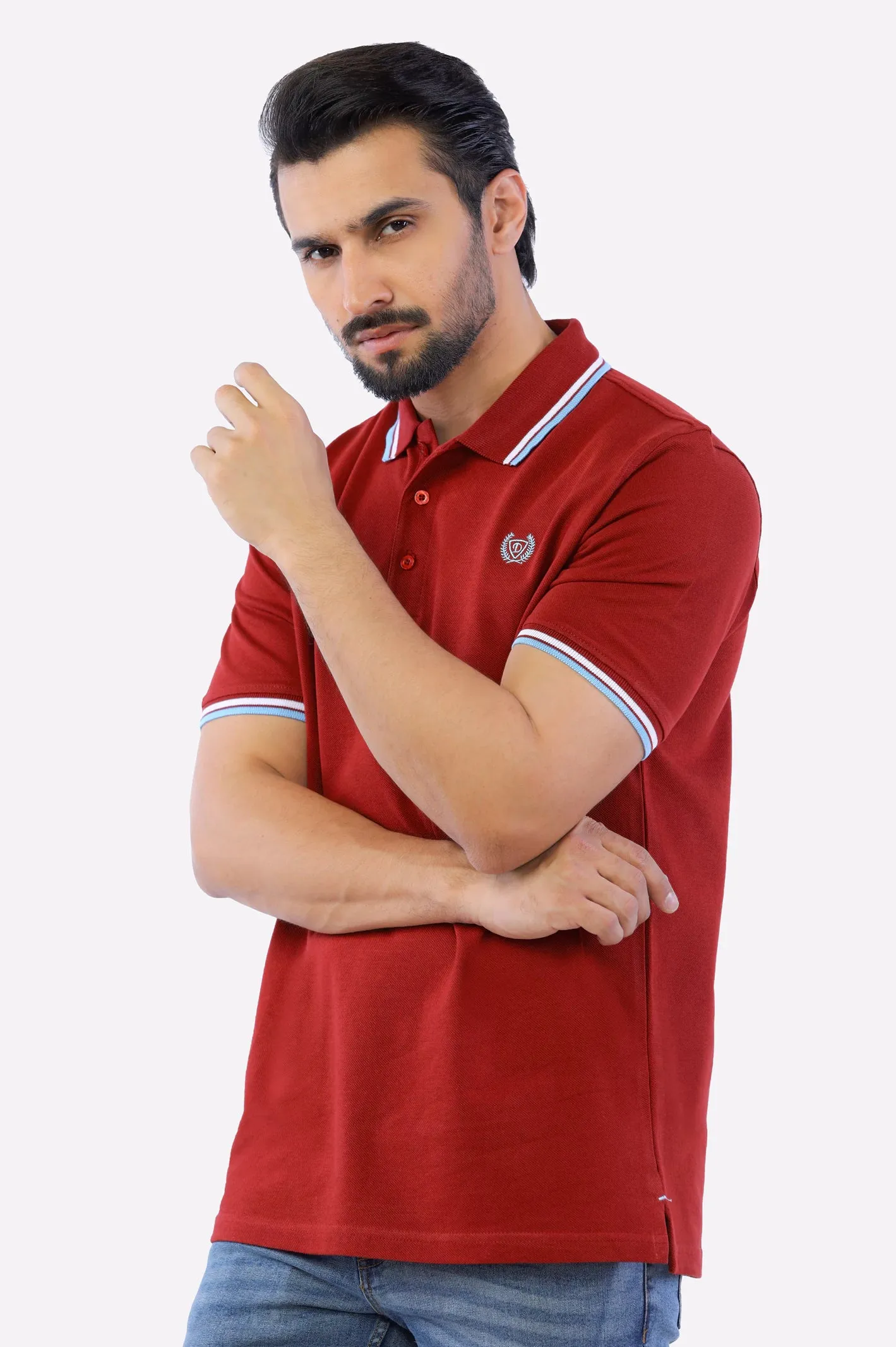 Bargundi Jacquard Collar Polo