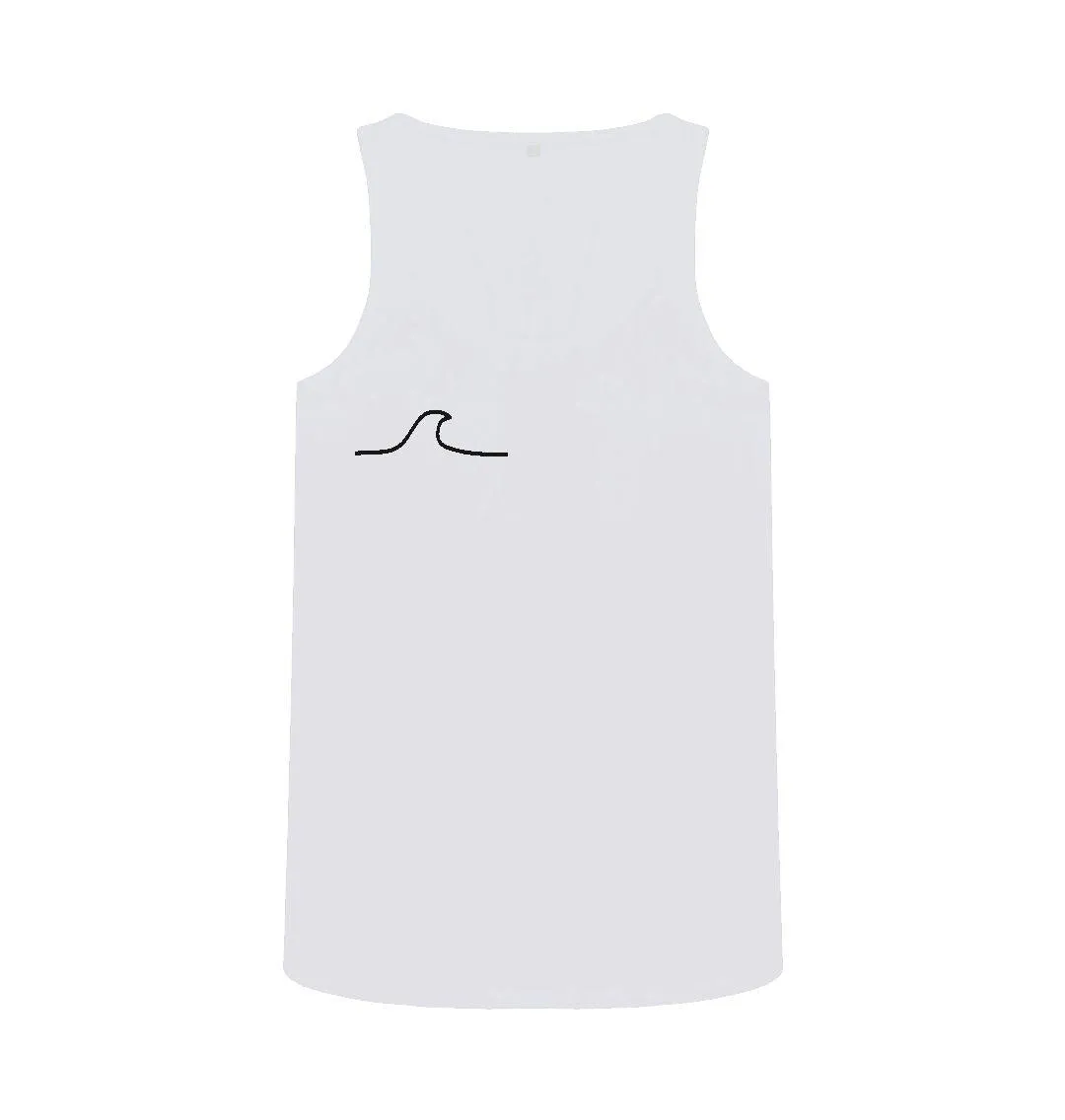 basic white vest with wave