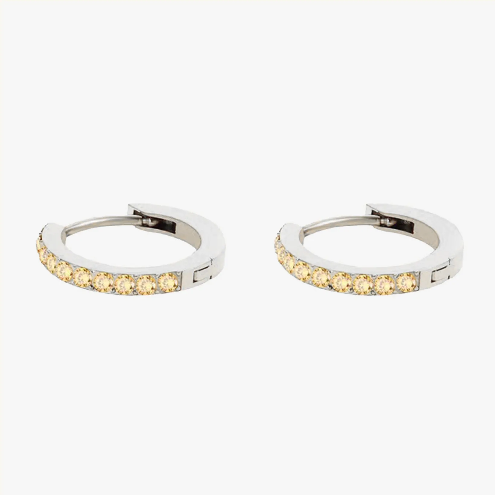 Birthstone Minimal Hoop Earrings