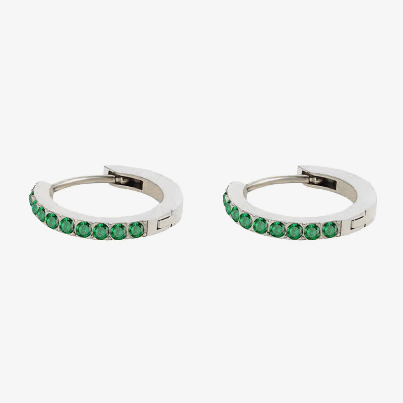 Birthstone Minimal Hoop Earrings