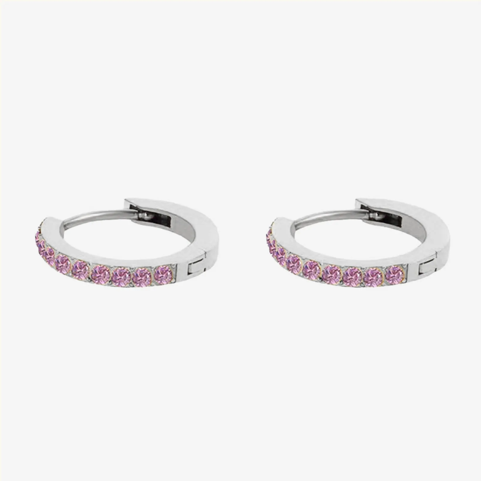 Birthstone Minimal Hoop Earrings