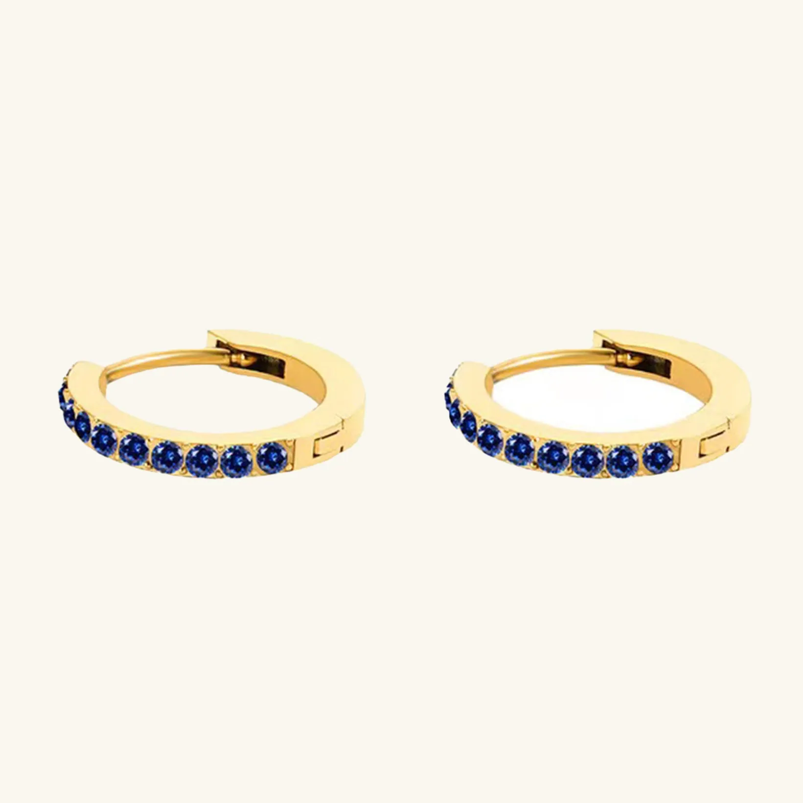 Birthstone Minimal Hoop Earrings