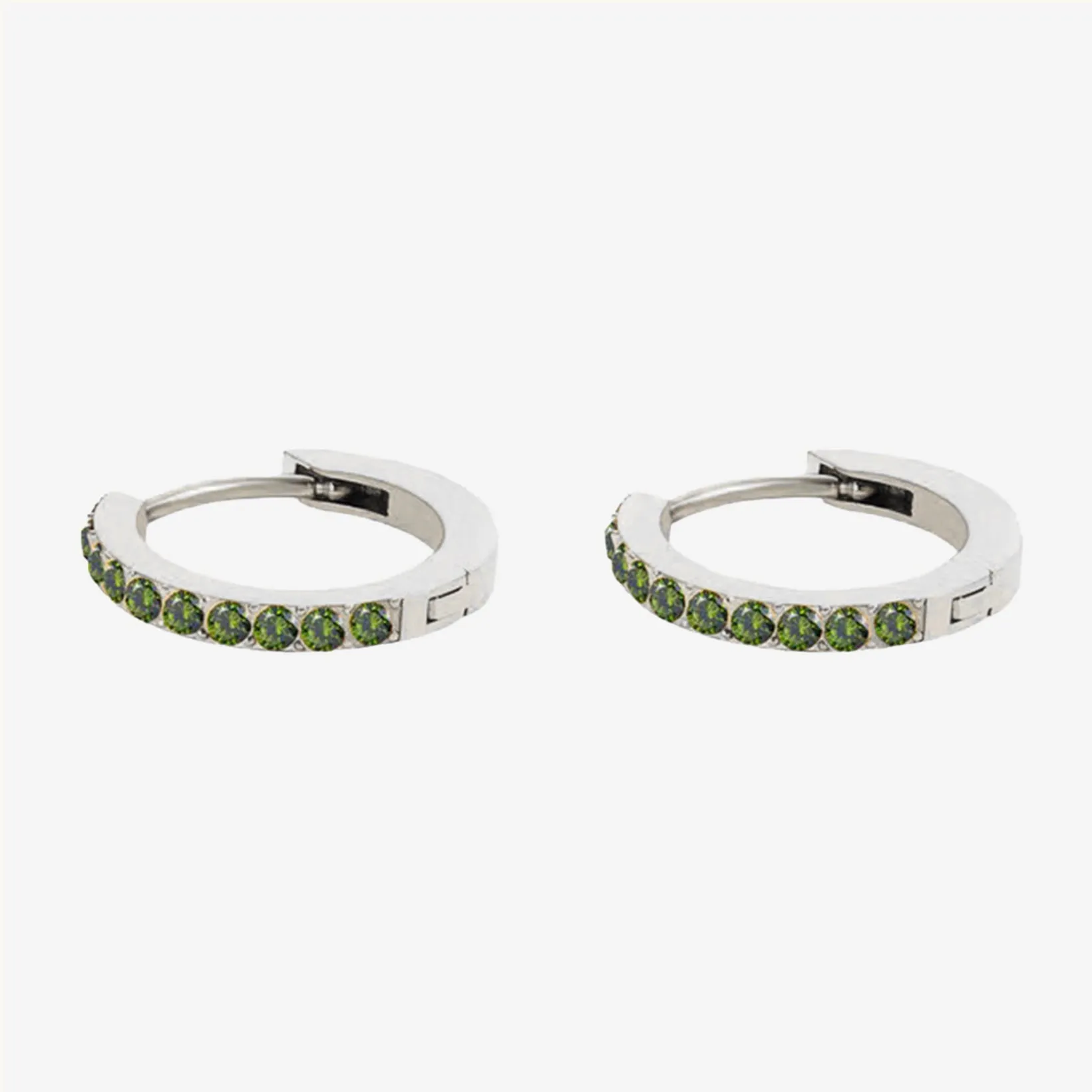 Birthstone Minimal Hoop Earrings