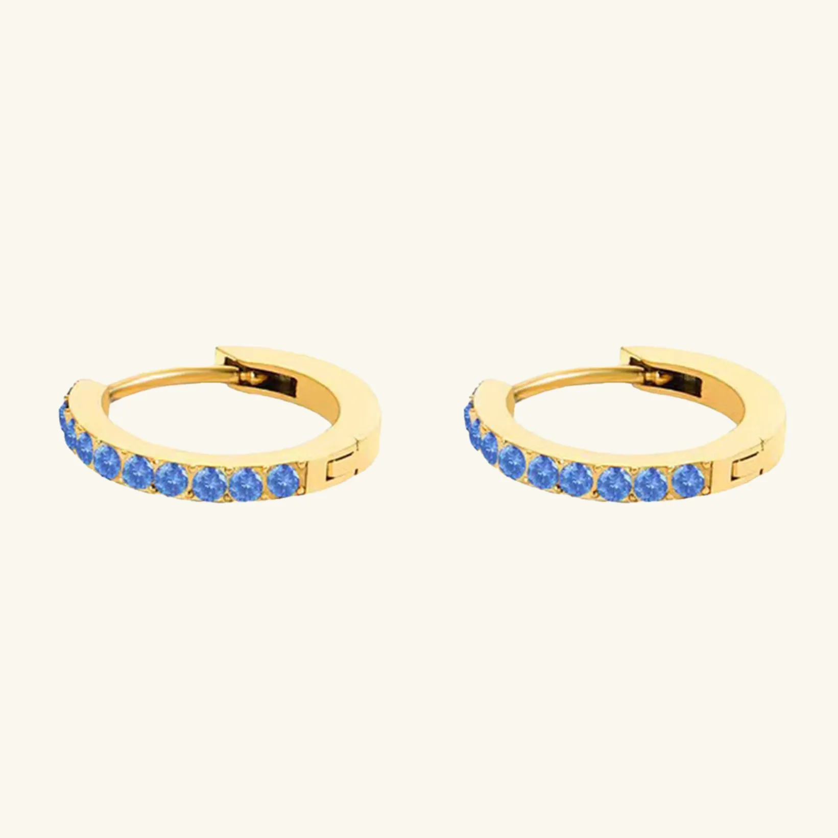 Birthstone Minimal Hoop Earrings