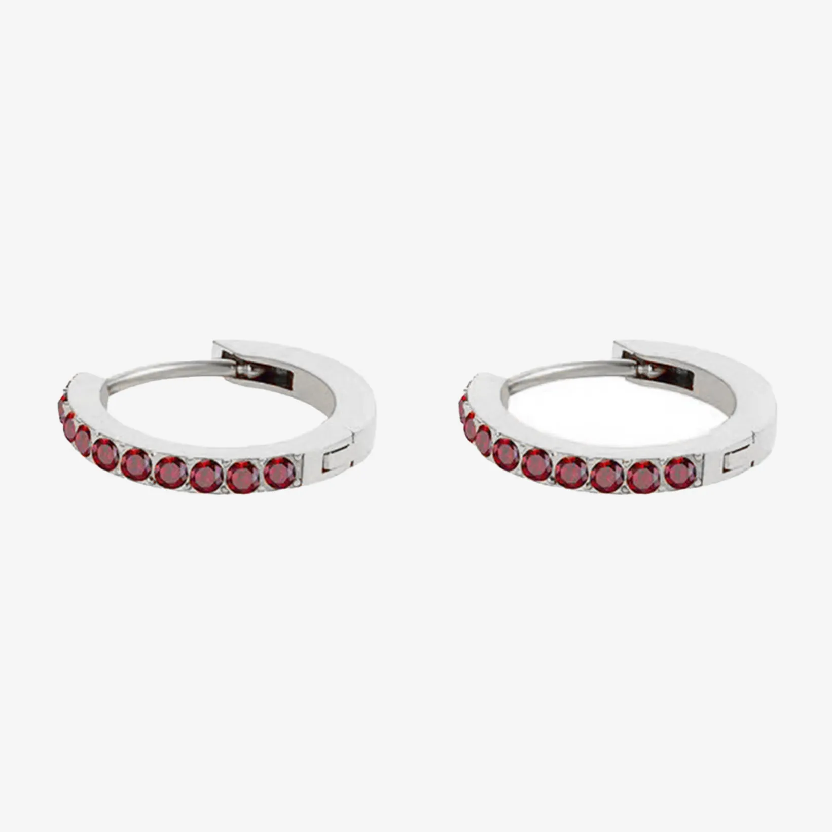 Birthstone Minimal Hoop Earrings