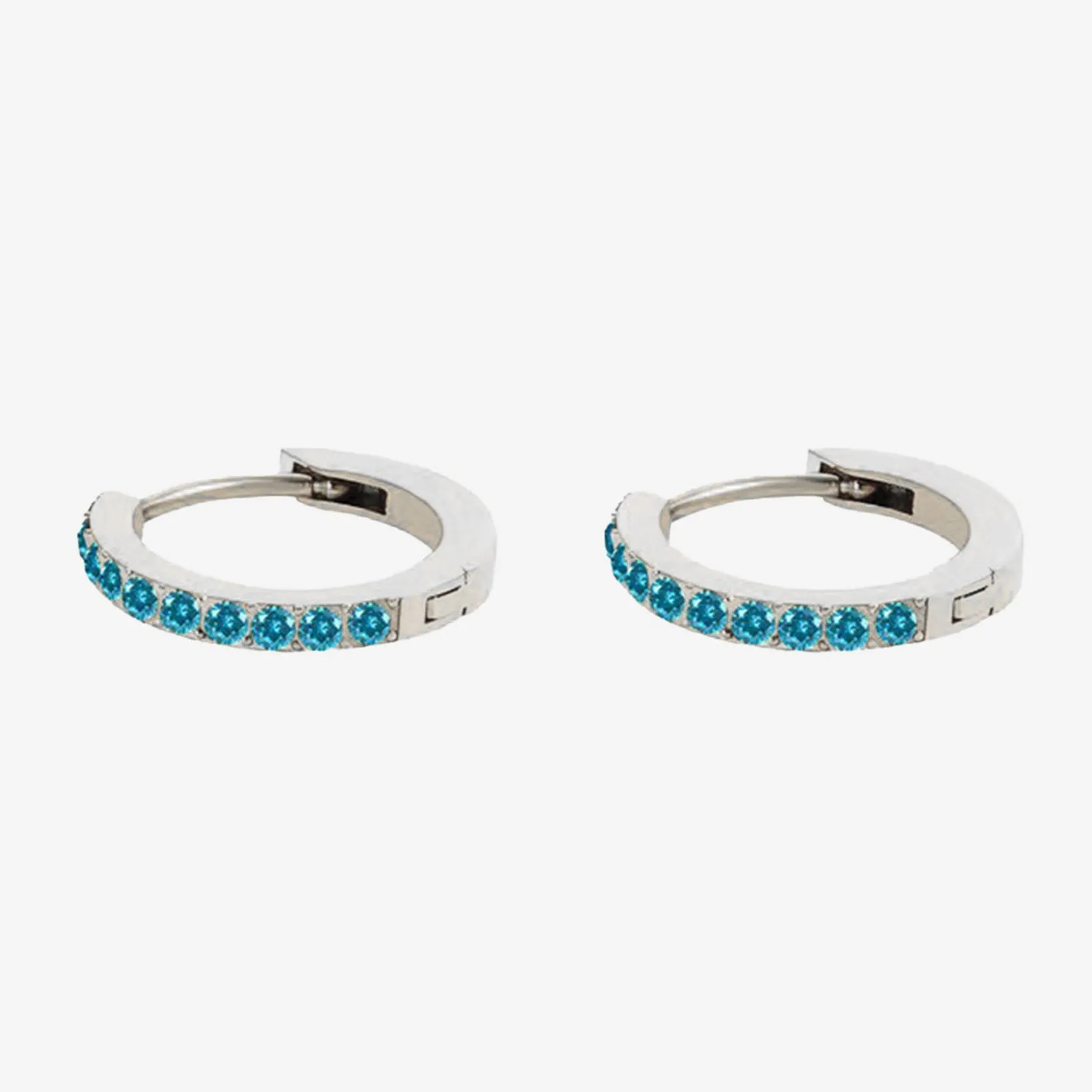 Birthstone Minimal Hoop Earrings