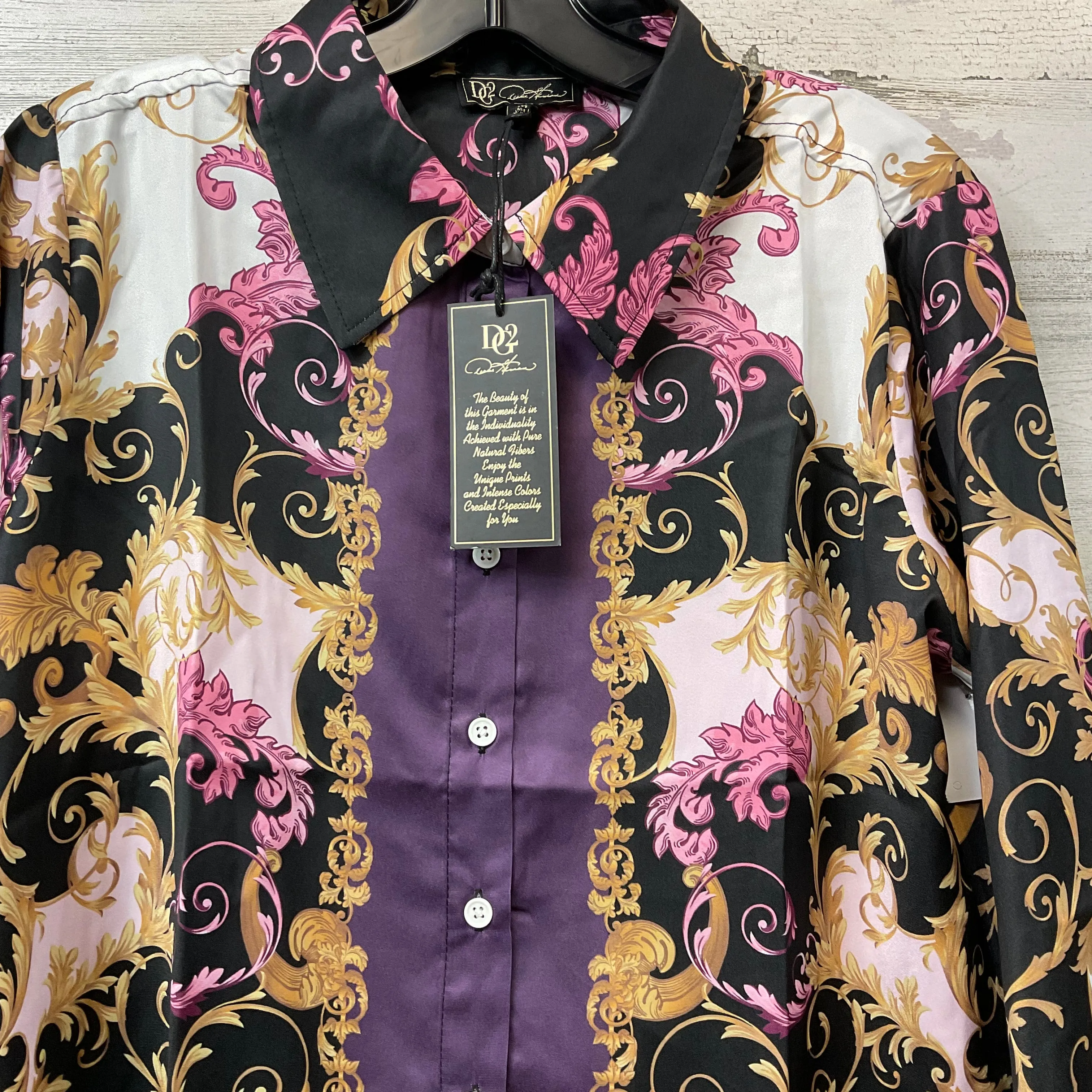 Blouse Long Sleeve By Diane Gilman In Purple, Size: M