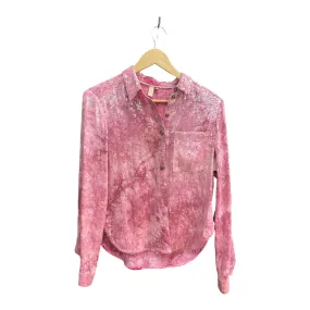 Blouse Long Sleeve By Pilcro In Pink, Size: S