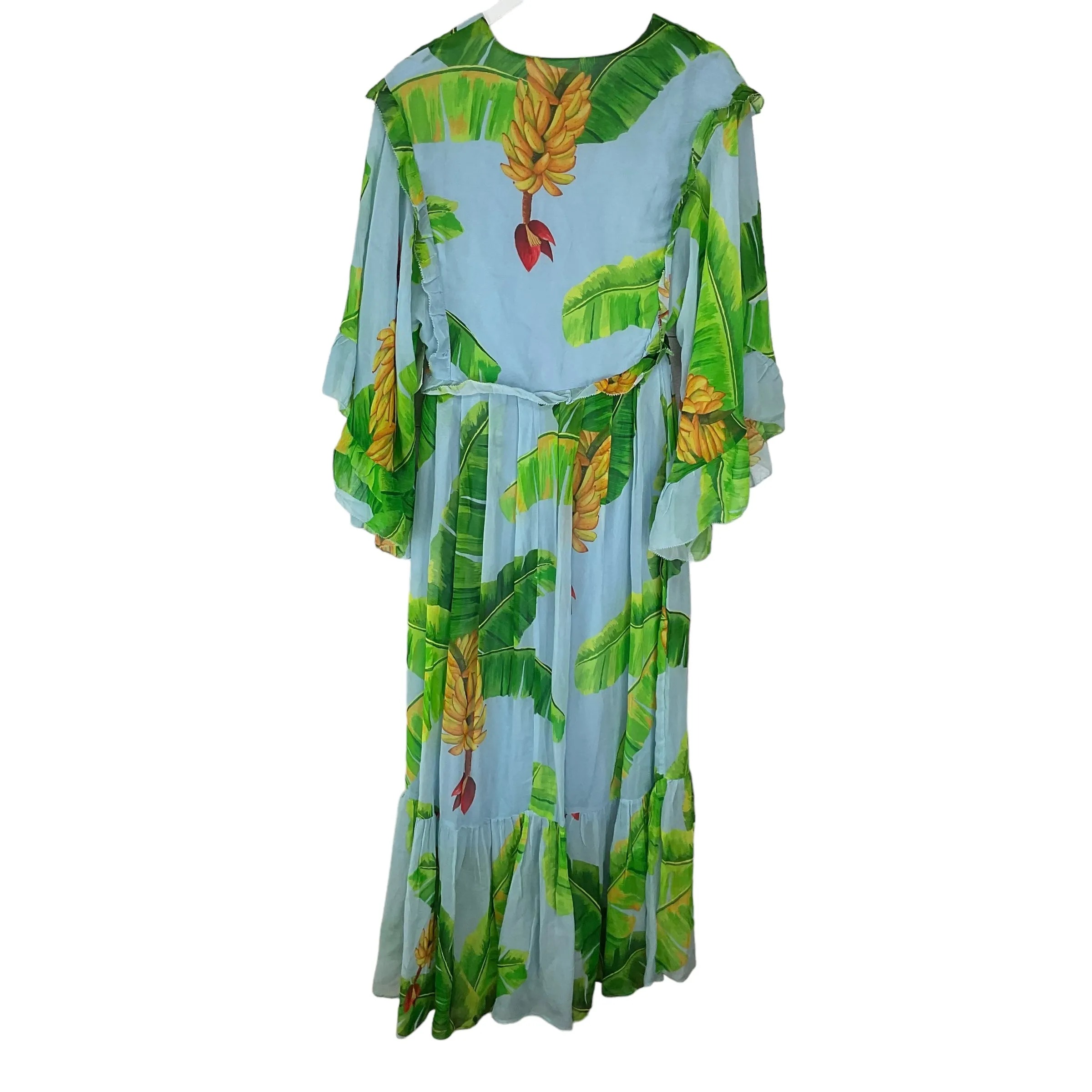 Blue & Green Dress Casual Maxi Farm Rio, Size Xs