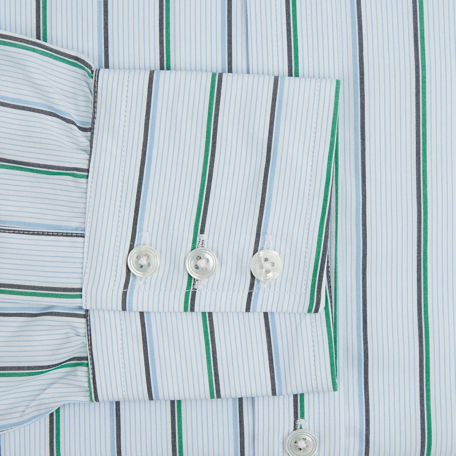 Blue and Green Shadow Stripe Mayfair Shirt