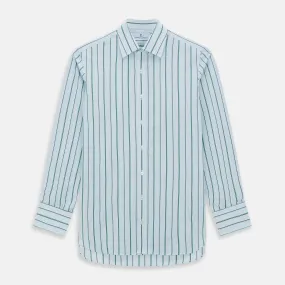 Blue and Green Shadow Stripe Mayfair Shirt