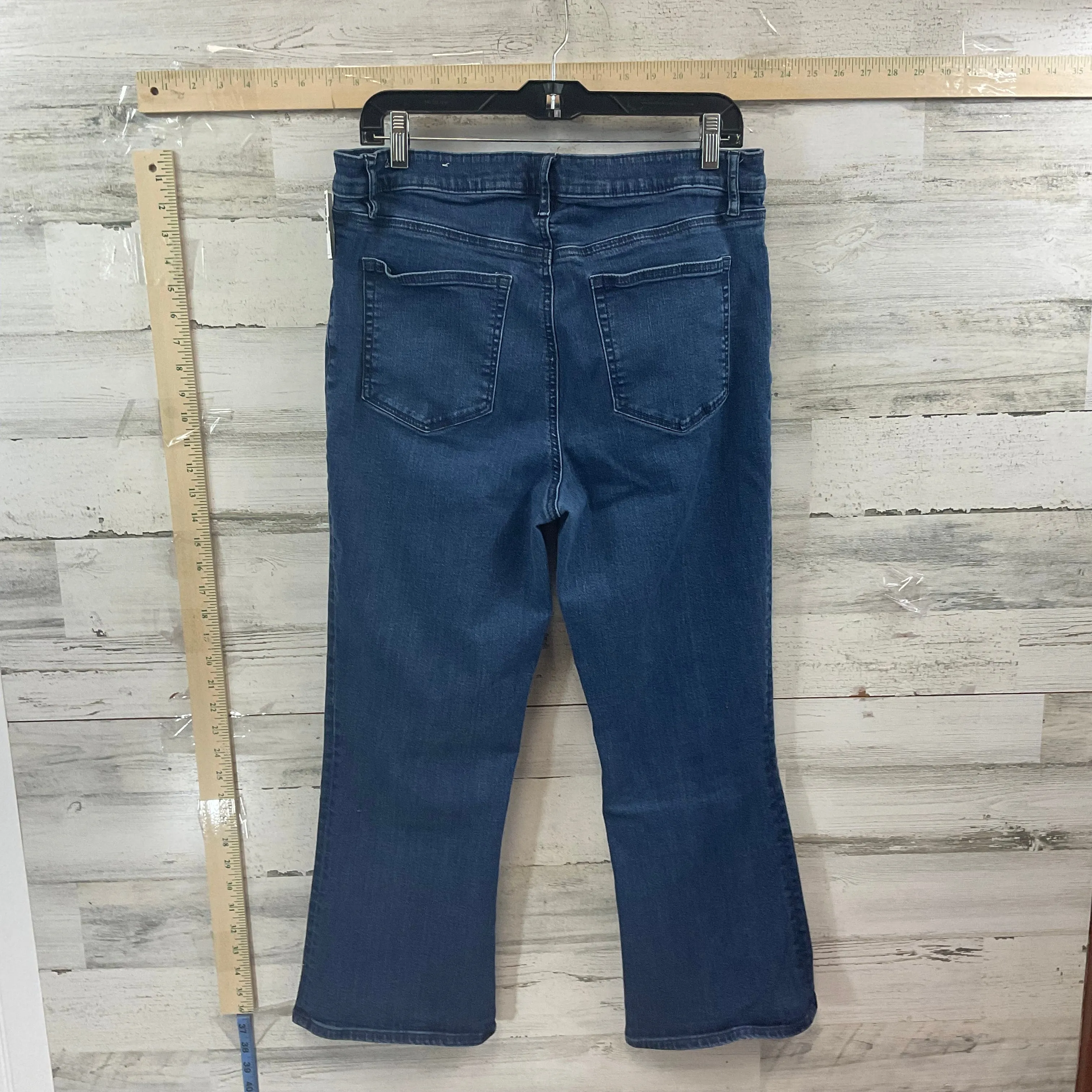 Blue Denim Jeans Boot Cut Loft, Size 14