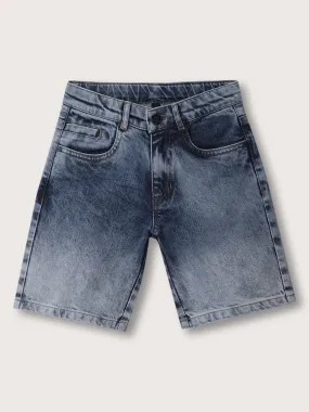 Blue Giraffe Boys Blue Solid Regular Fit Shorts