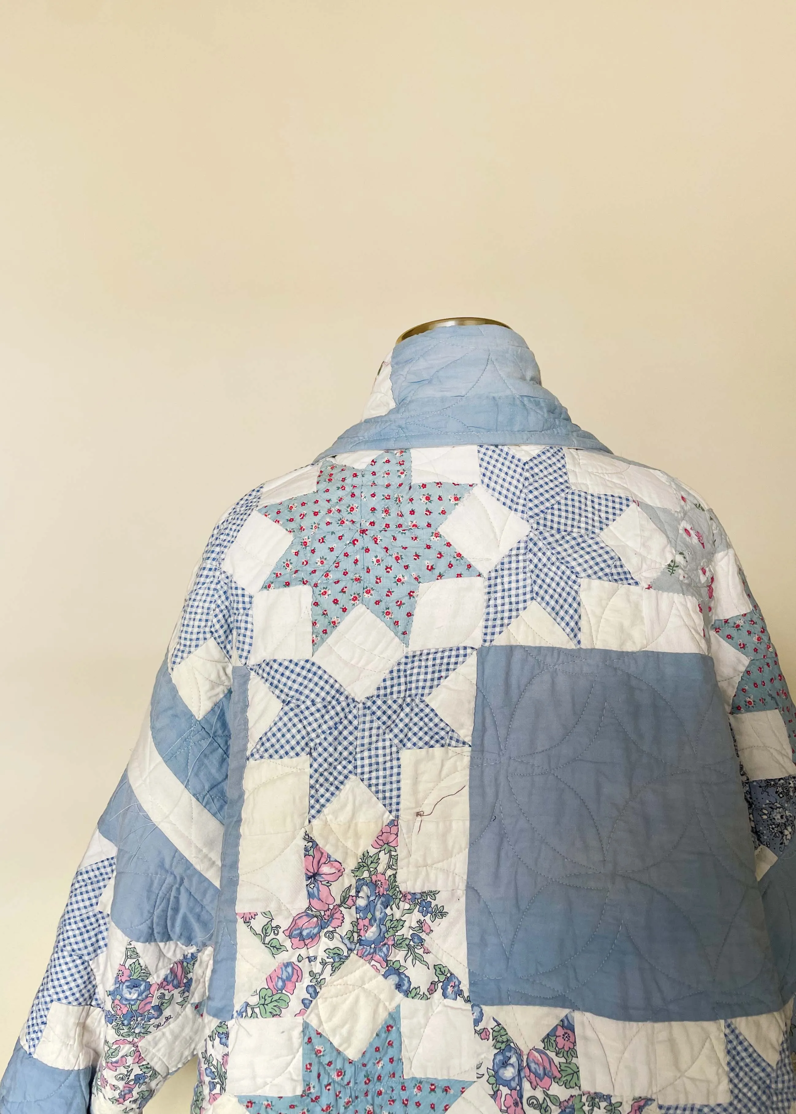 Blue Quilted Jacket