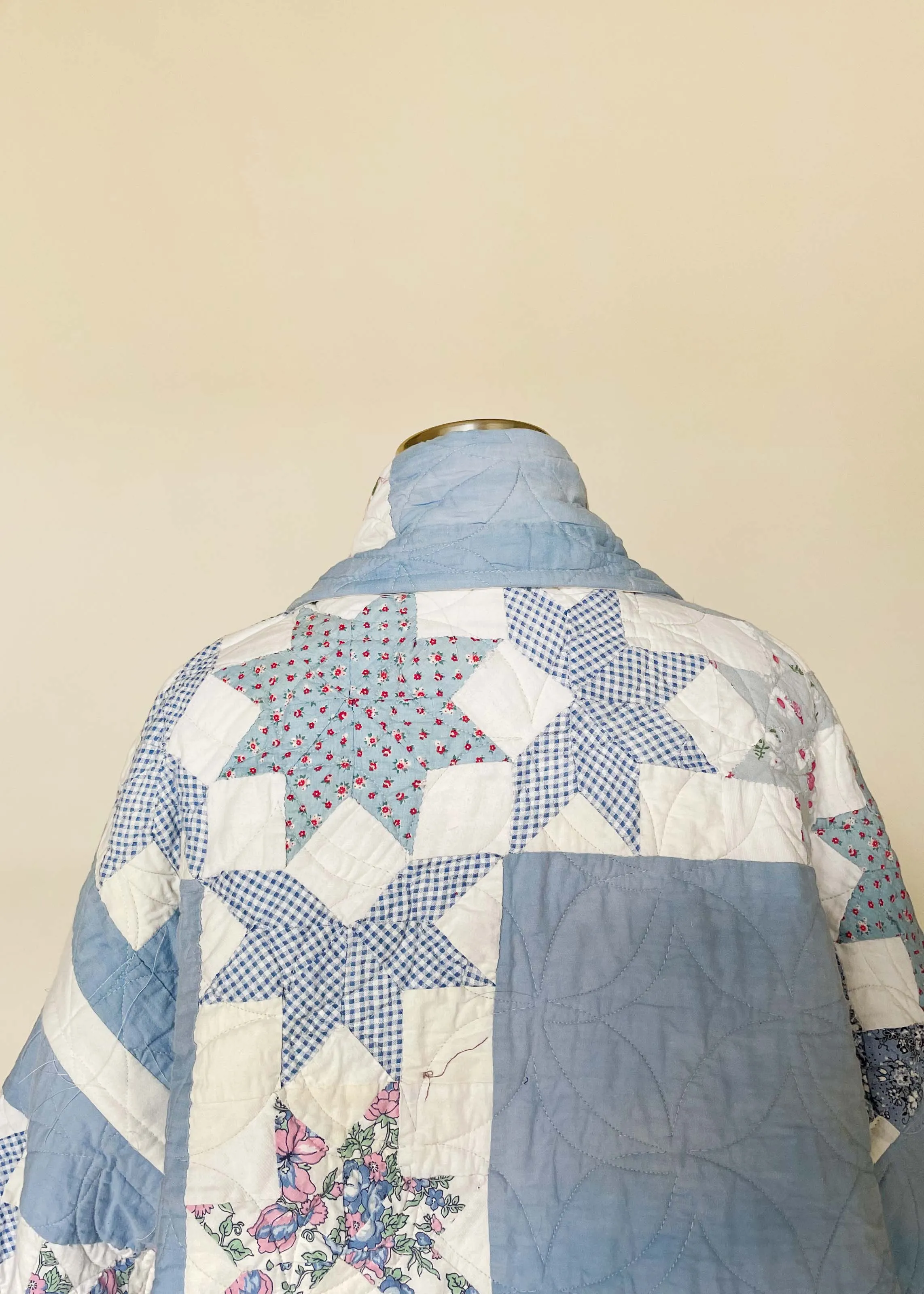 Blue Quilted Jacket