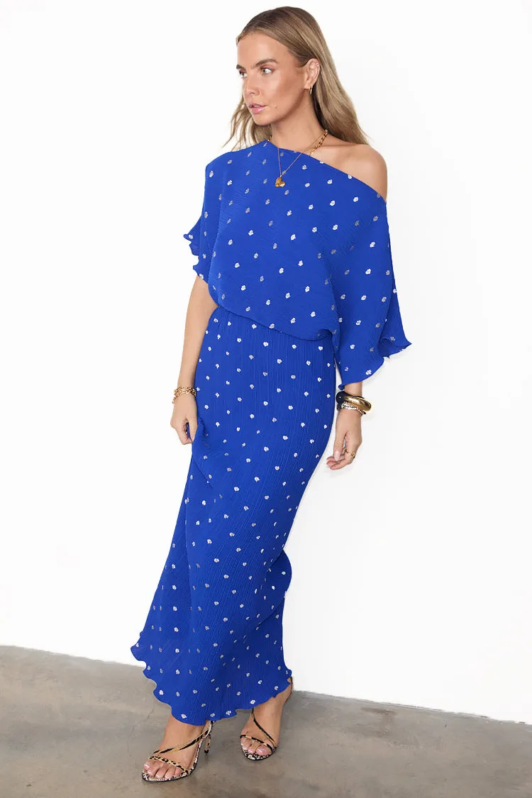 Blue Tilly Plisse Dress