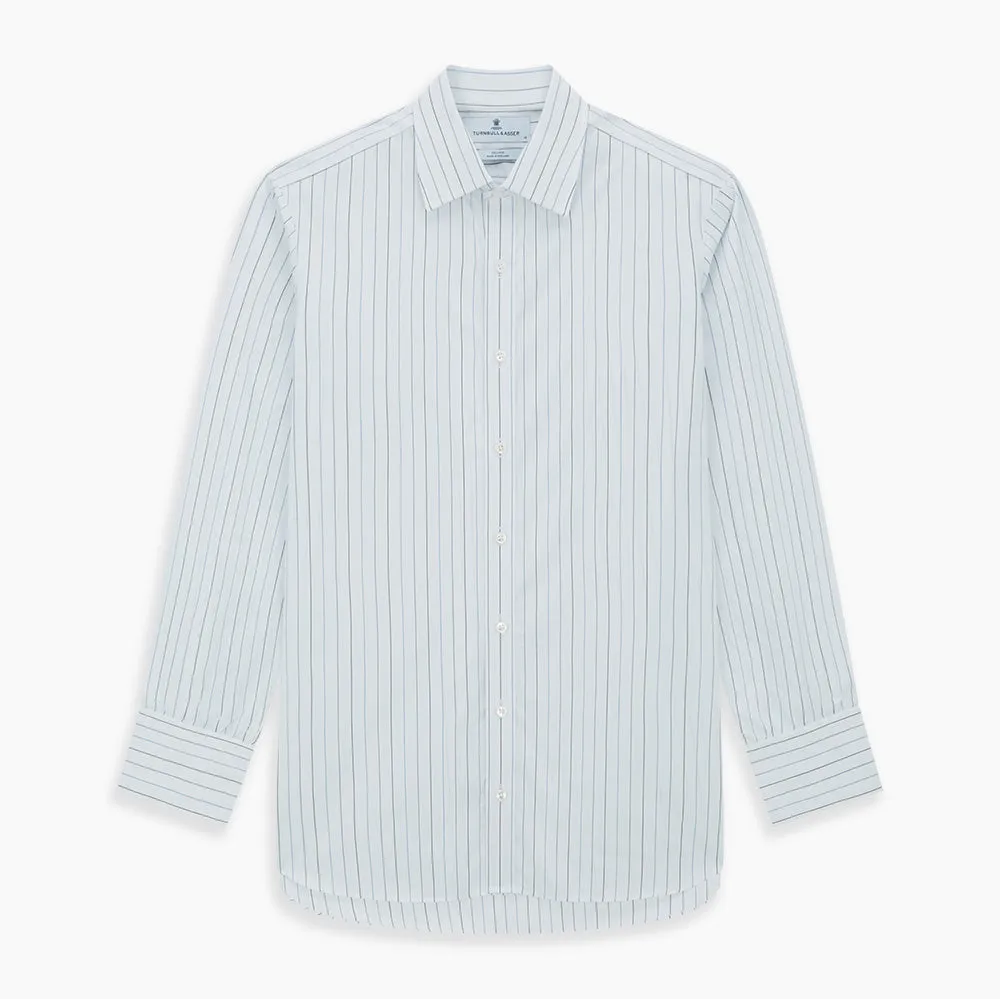 Blue Wide Pinstripe Mayfair Shirt