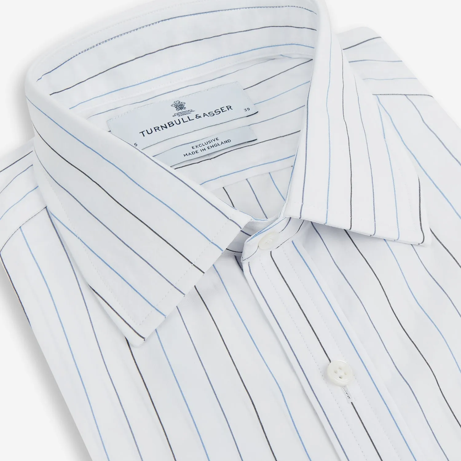 Blue Wide Pinstripe Mayfair Shirt