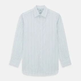 Blue Wide Pinstripe Mayfair Shirt