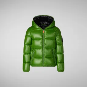 Boys' animal free puffer jacket Artie in grass green