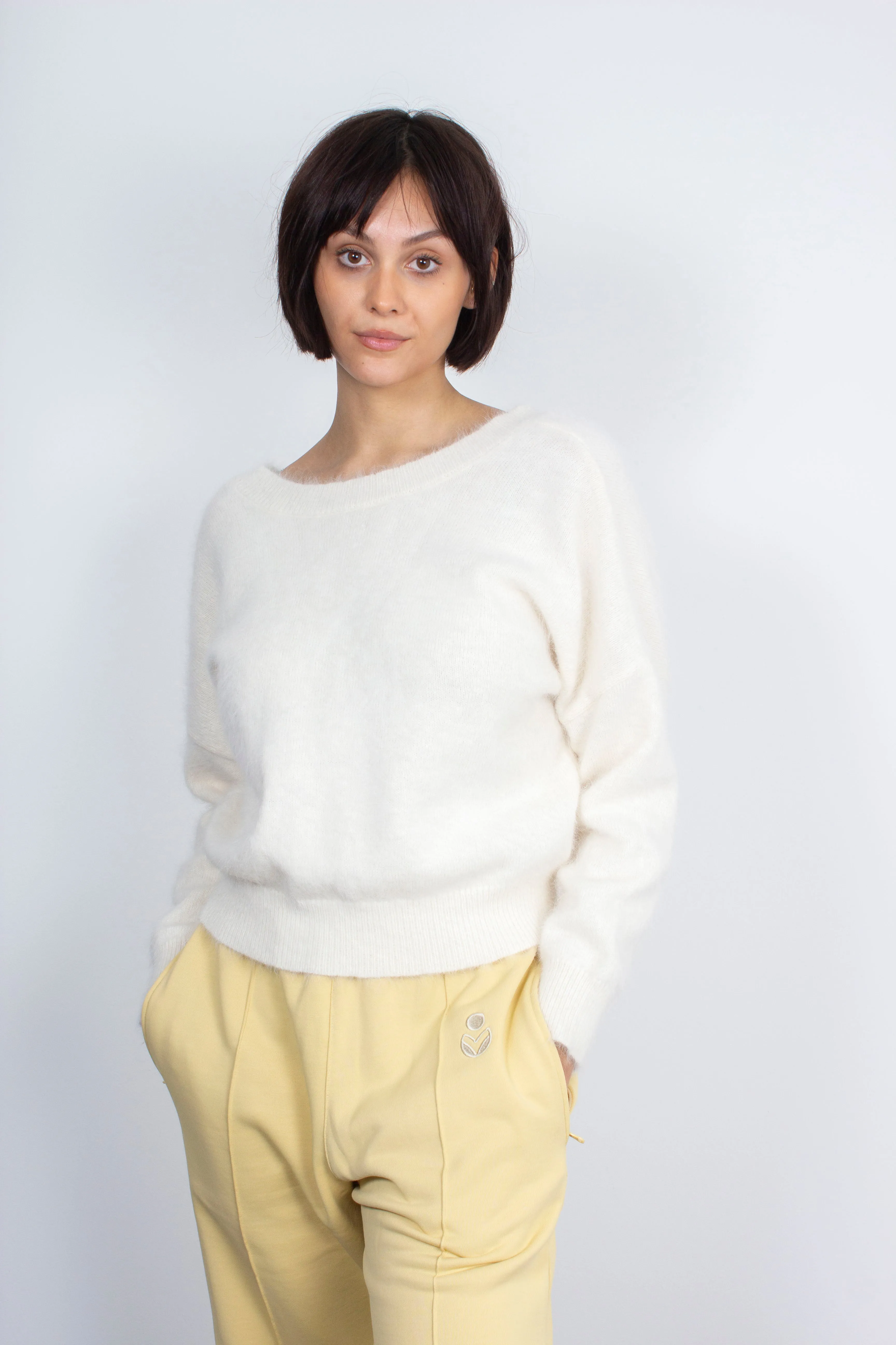 BR Datev Angora Knit in Ecru