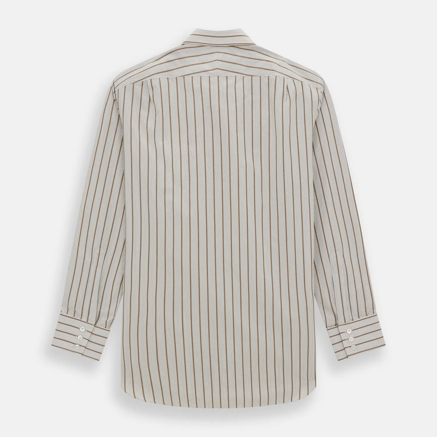 Brown Multi Track Stripe Mayfair Shirt