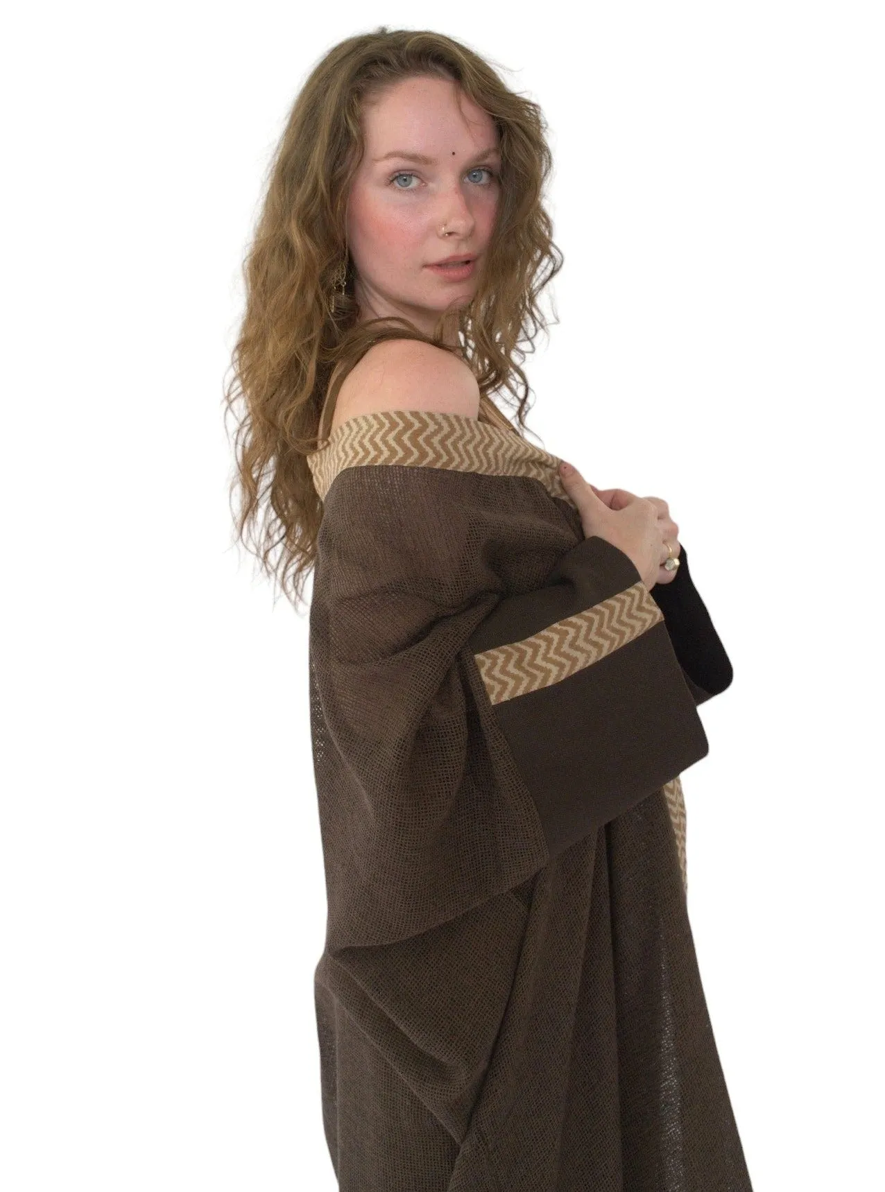 Cacao Organic Cotton Mesh Long Kimono