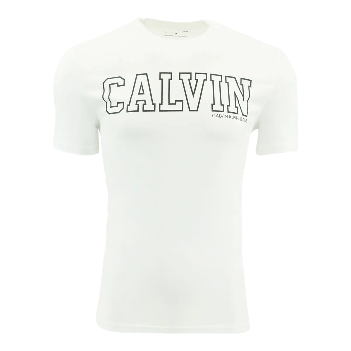 Calvin Klein Block Calvin Crew Neck Tee Brilliant White