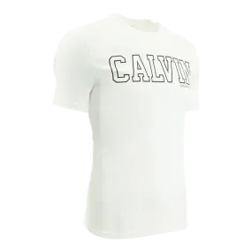 Calvin Klein Block Calvin Crew Neck Tee Brilliant White