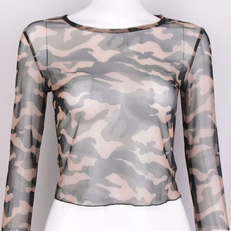 Camouflage Print T-shirt