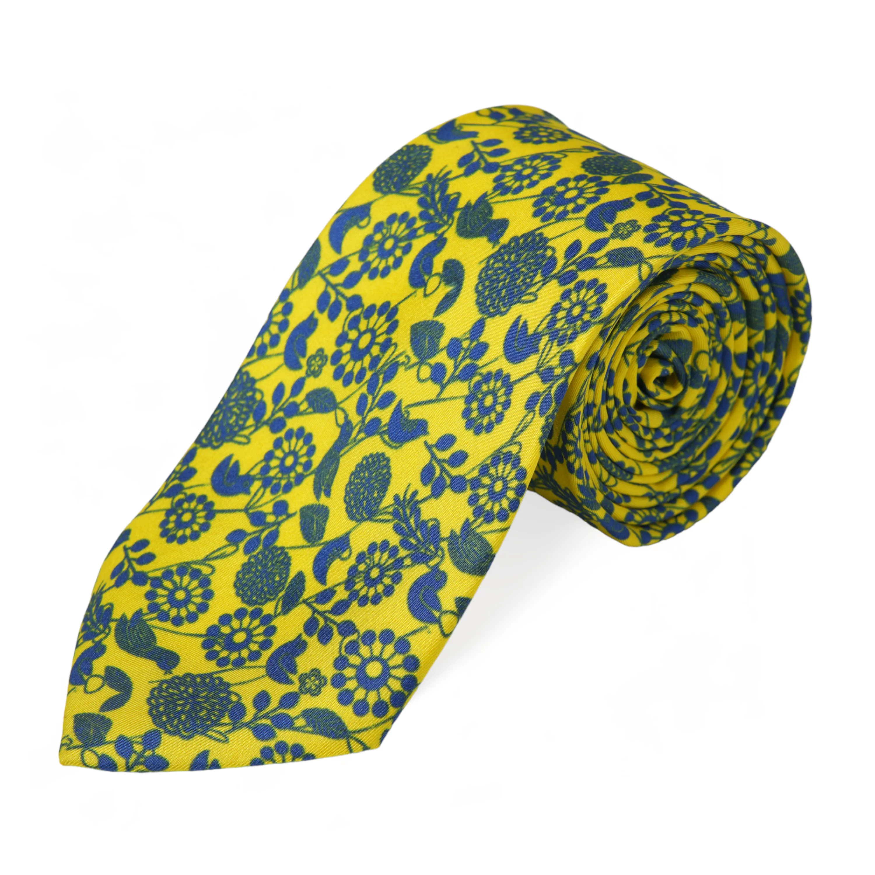 Chokore Lemon Green & Blue Silk Tie - Indian at Heart line