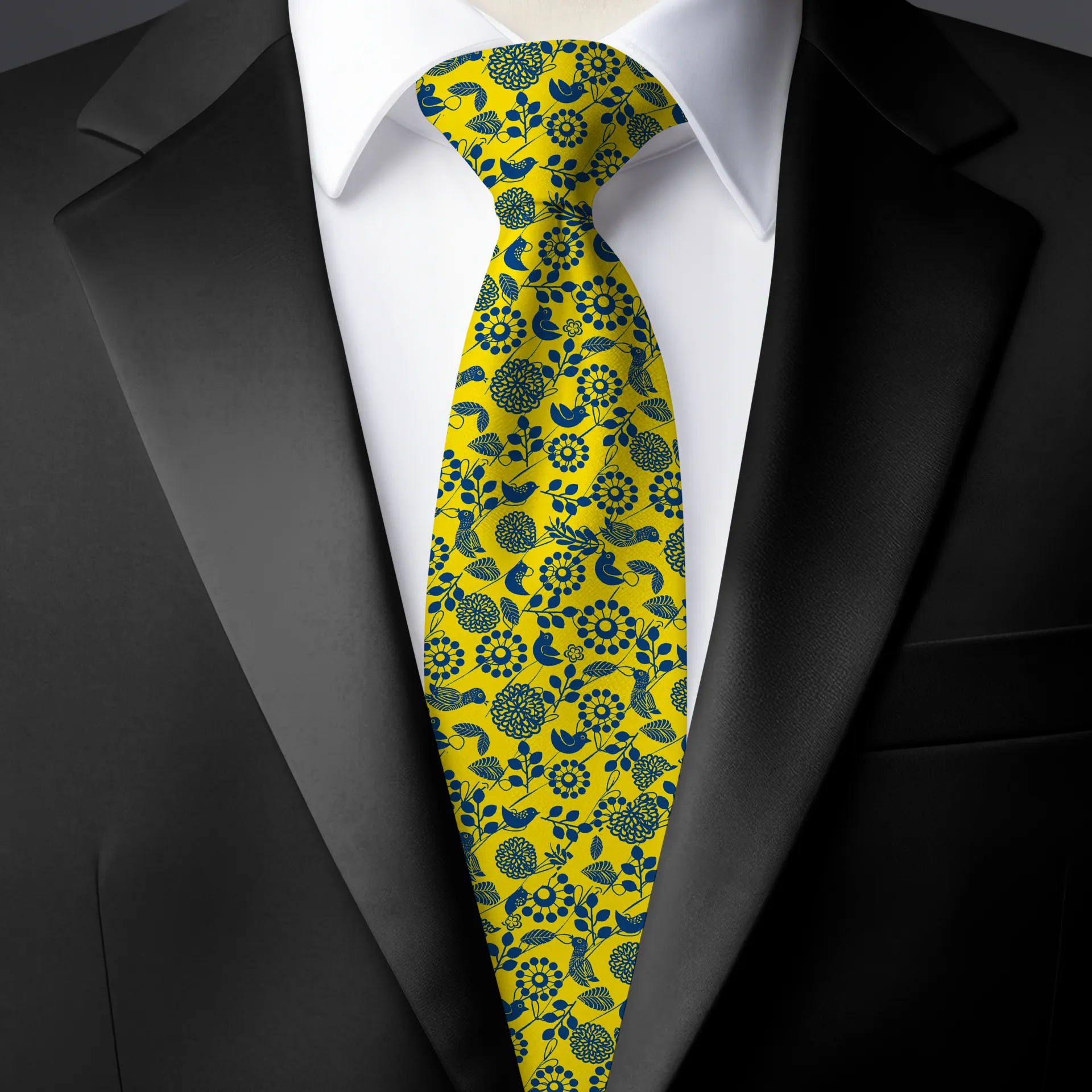 Chokore Lemon Green & Blue Silk Tie - Indian at Heart line